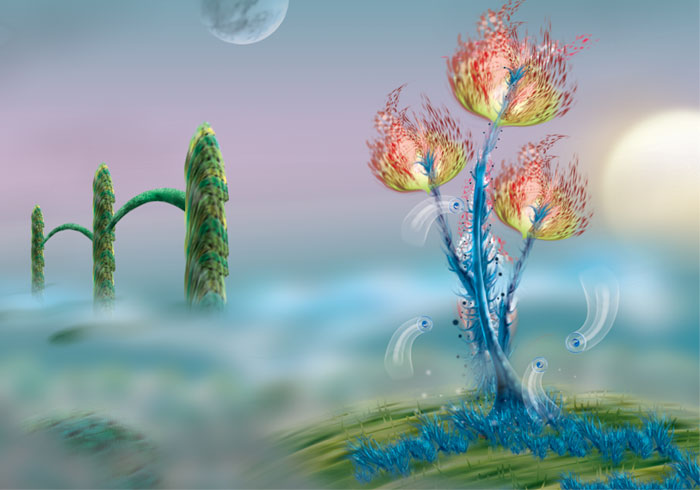 paisaje cálido de ensueño